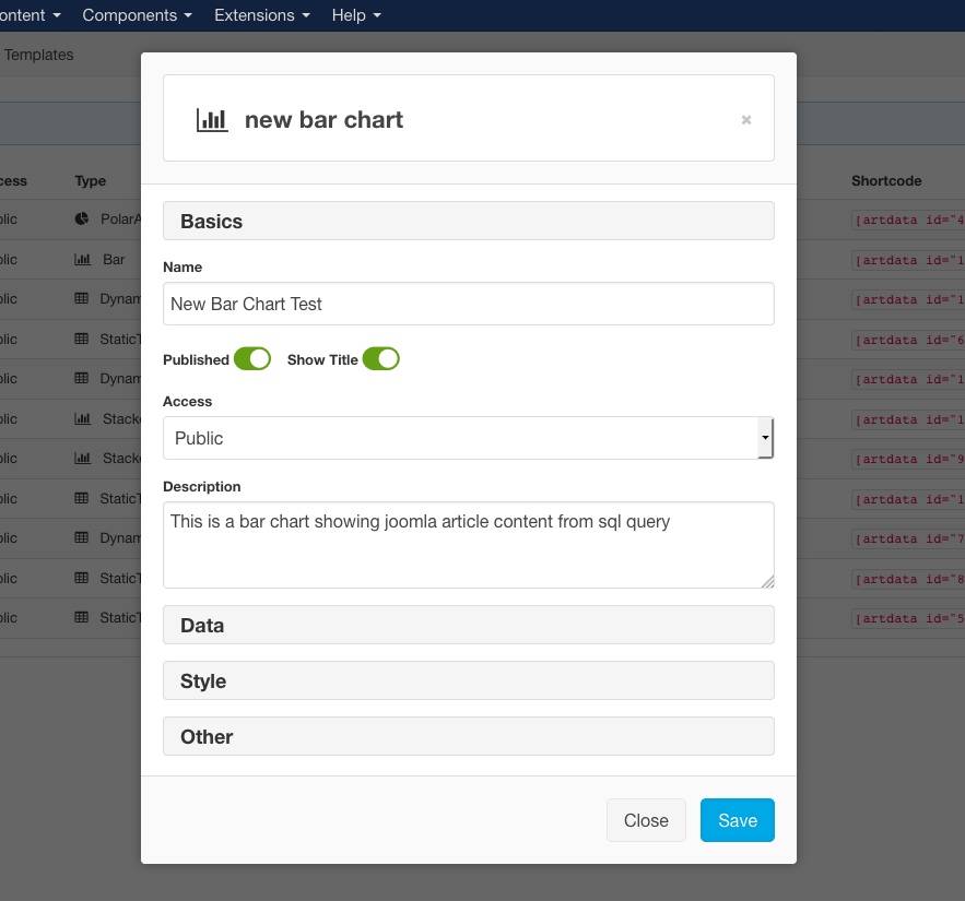 Art Data - Creating a Chart Visualization