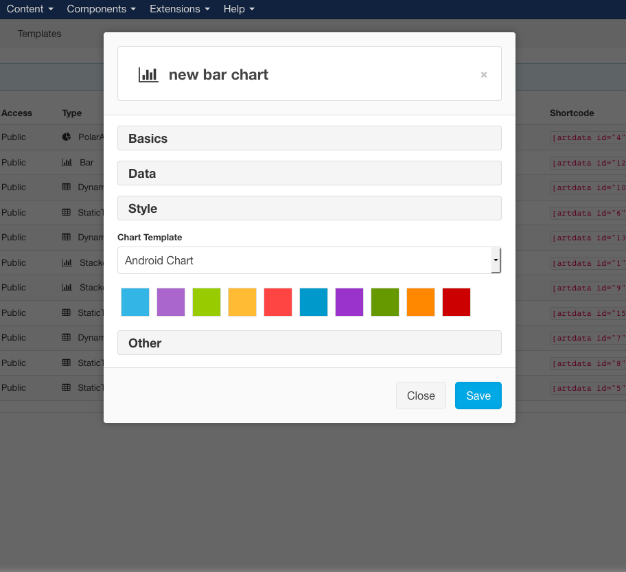 Art Data - Creating a Chart Visualization